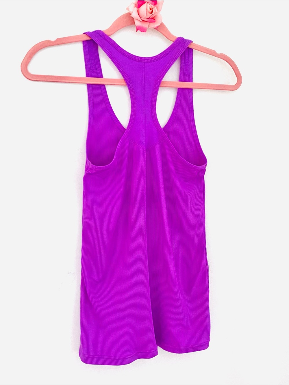 💕Pretty Ribbed Purple Racerback Tank Top SZ S - Picture 9 of 10